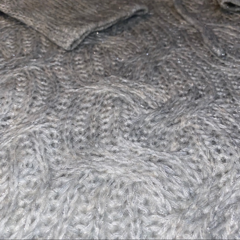 “Oh Baby” Sparkly Silver & Grey Sweater